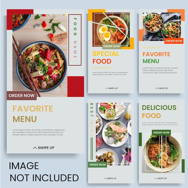 Special food menu social media story template