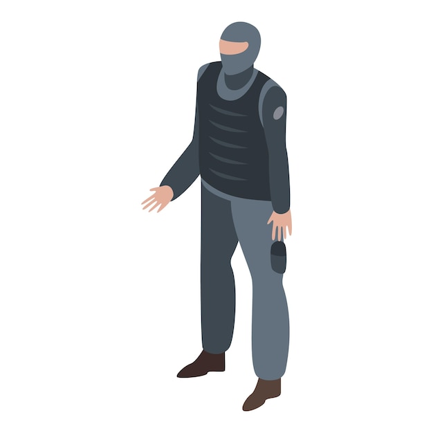 special forces policeman icon isometric of special forces policeman vector icon for web design isolated on white background