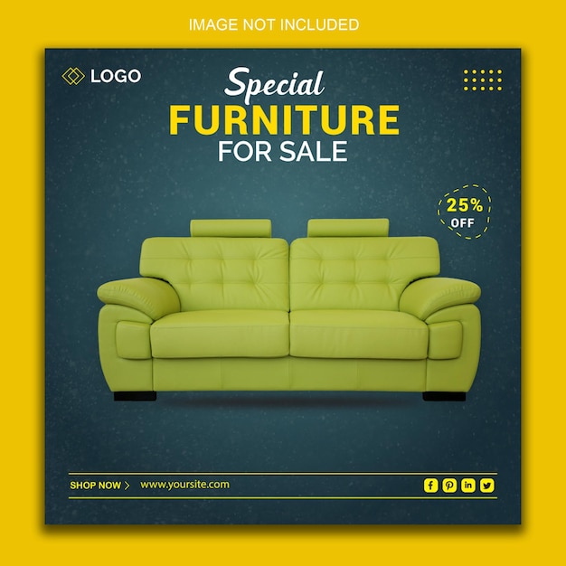 Special furniture social media post template