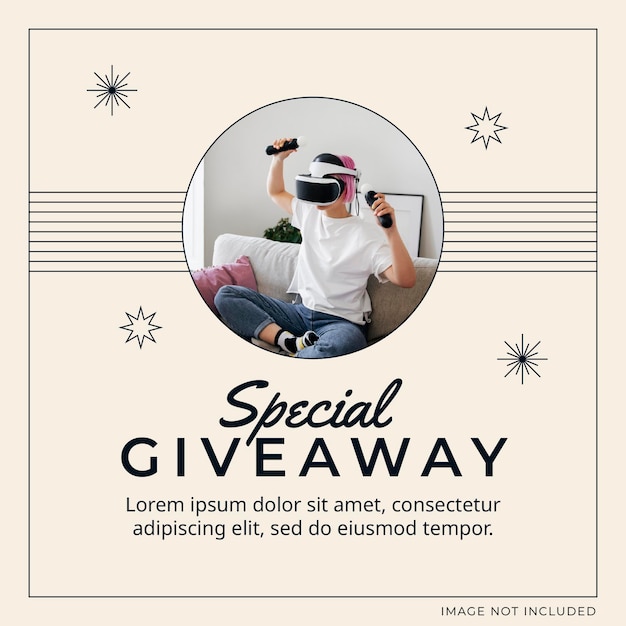 Special giveaway instagram post template