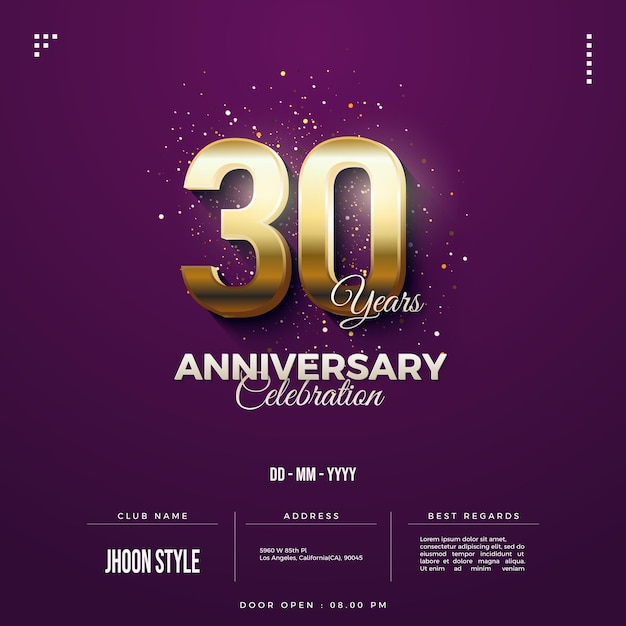 30주년 기념 초대를 위한 스페셜 골드 에디션