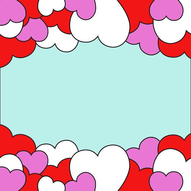 Special hearts frame for greeting cards and Valentines Day