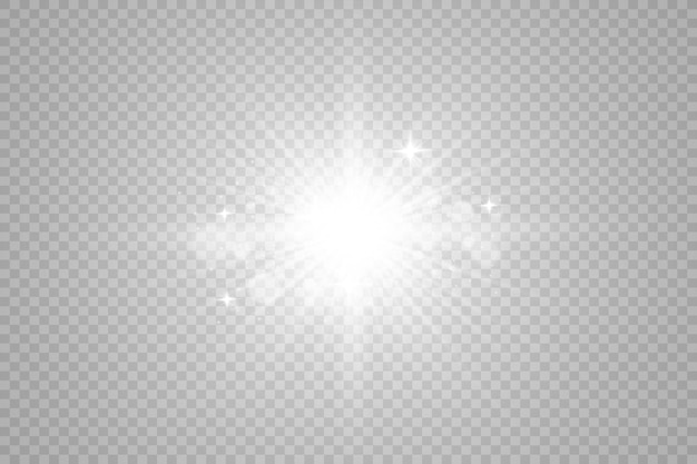 Special lens flash light effect the flash flashes rays and searchlight illust