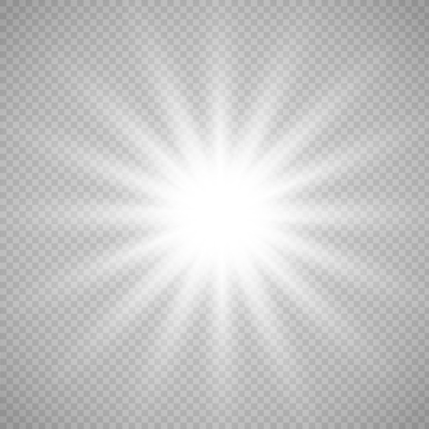 Vector special lens flash light effect the flash flashes rays and searchlight illustwhite glowing