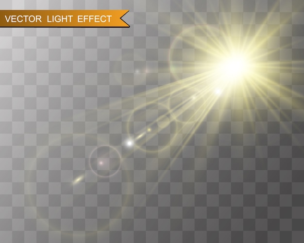 Vector special lens flash, light effect.