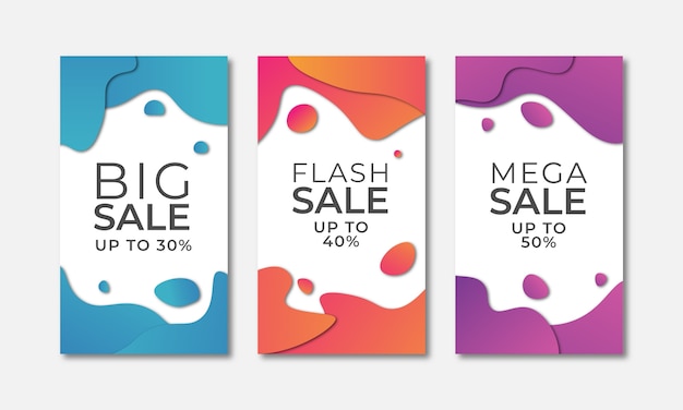 Special limited sale banner template set