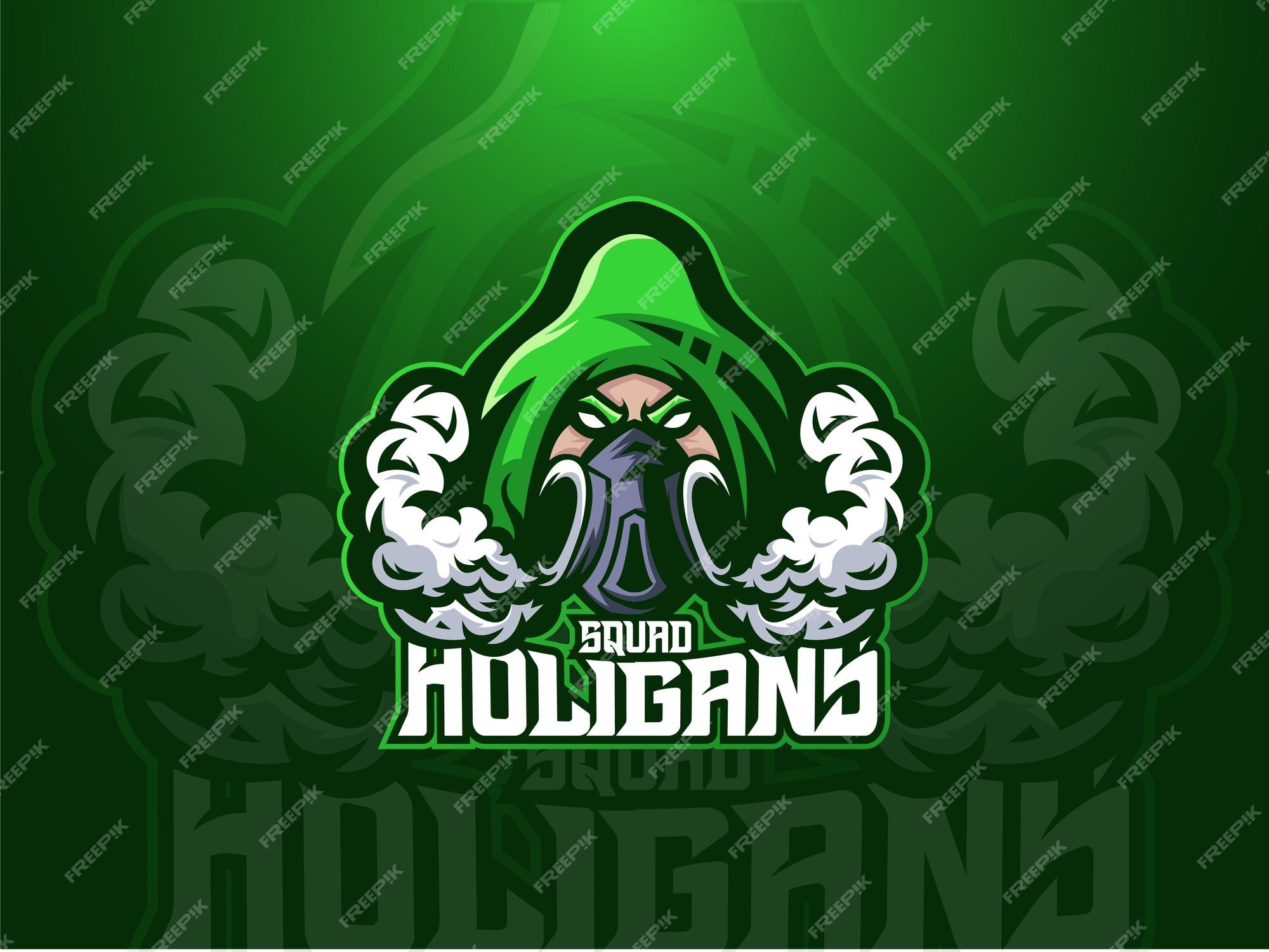 Design do logotipo do mascote holigan