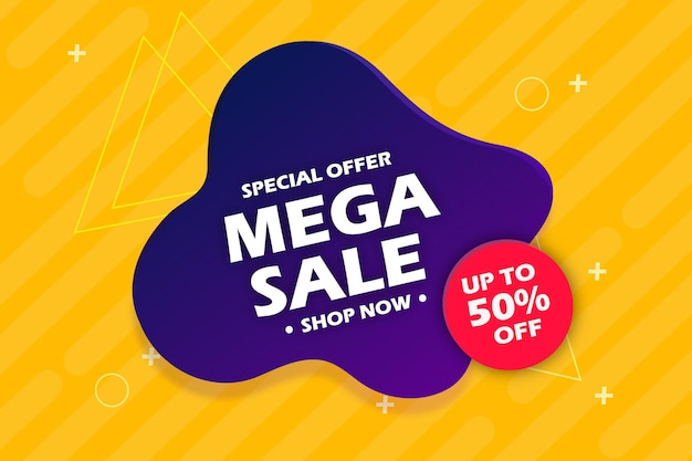 Special mega sale offer up to 50 off vector design Premium Vector