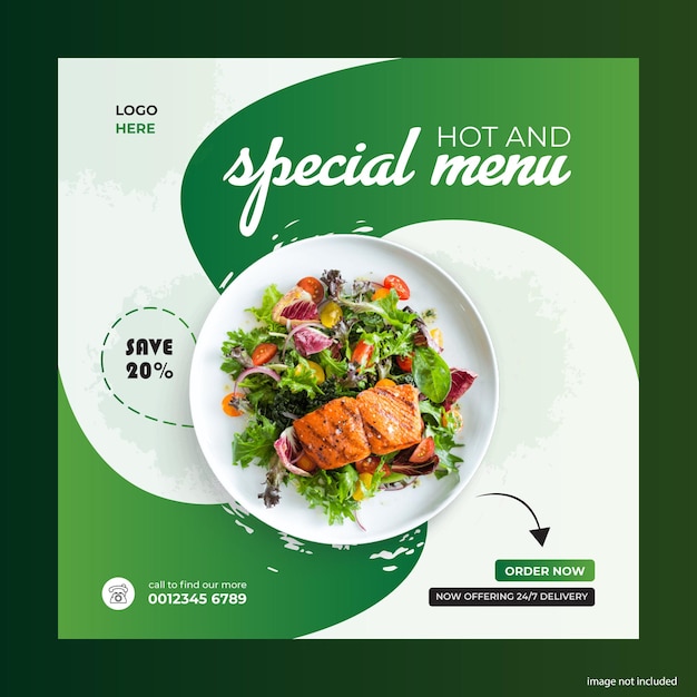 Special menu concept banner template design Discount abstract promotion layout poster