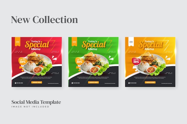 Special menu flyer social media template