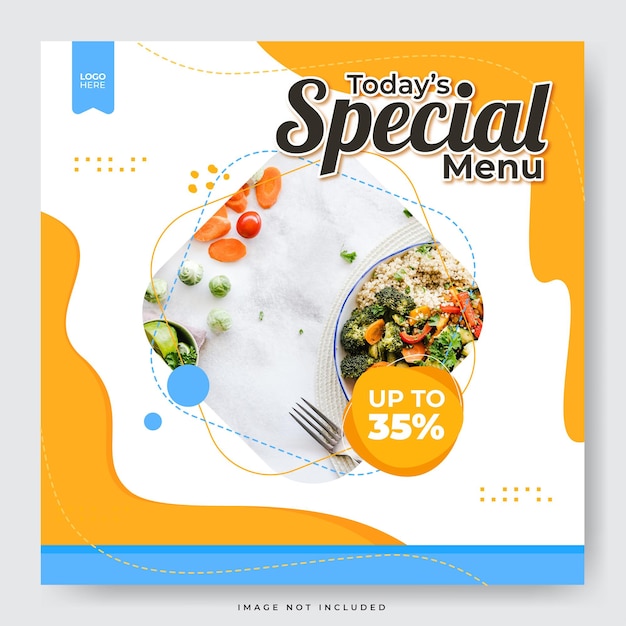 Special menu flyer or social media template