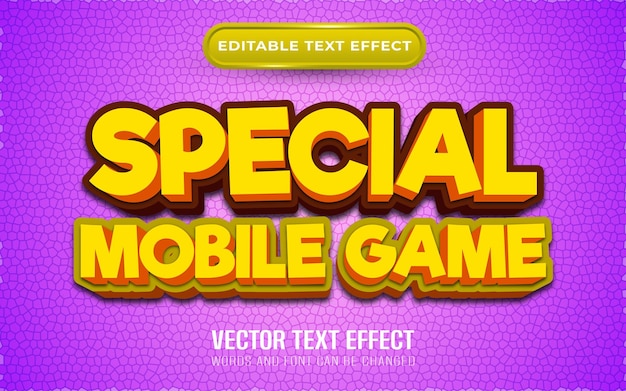 Effetto di testo modificabile speciale per il gioco mobile