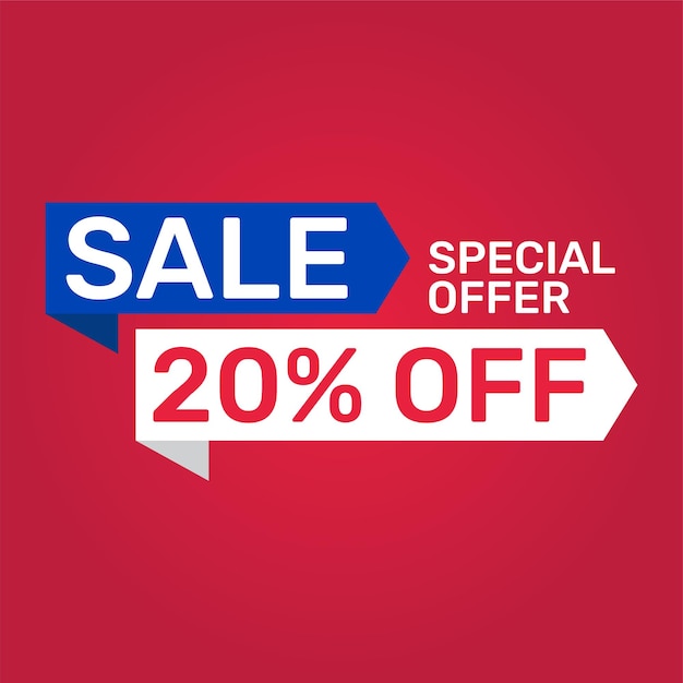 Special offer 20 Percent sale Banner template design Vector illustration