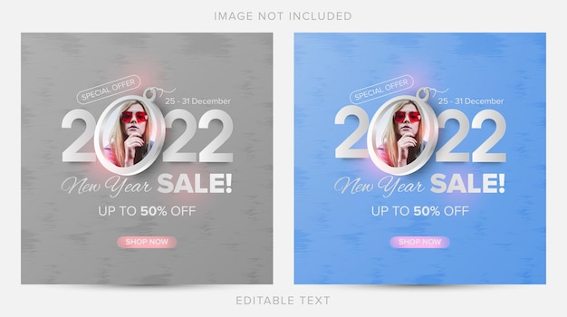 Vector special offer 2022 new year sale promotion