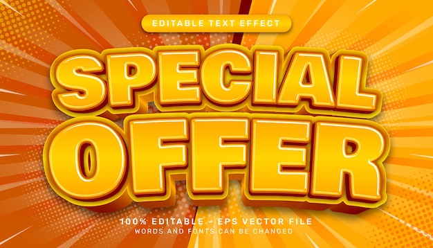 special offer 3d text effect and editable text effect