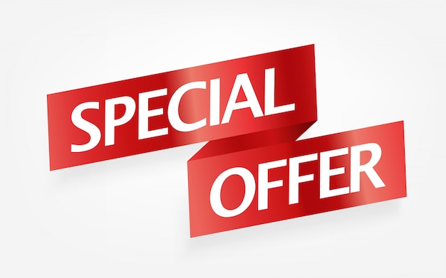 Vector special offer advertising banner.