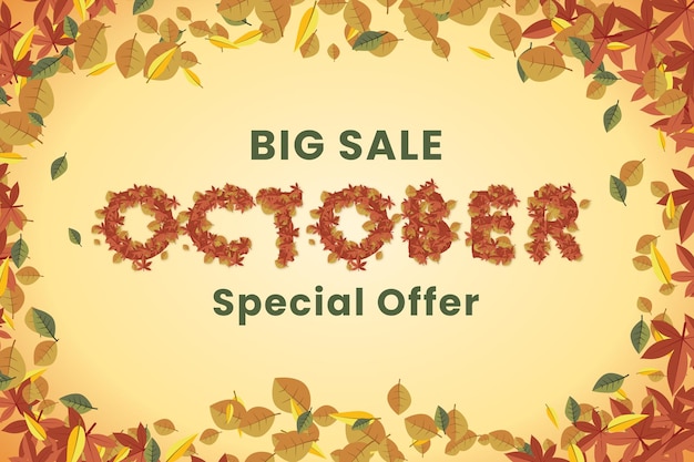 Vector special offer autumn sale typography