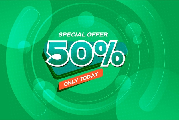 Special offer banner background design Sale banner 50 background vector