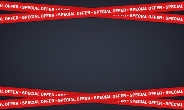 Special offer banner isolated background