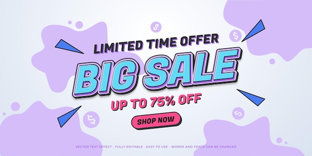 Special offer big sale banner promotion template