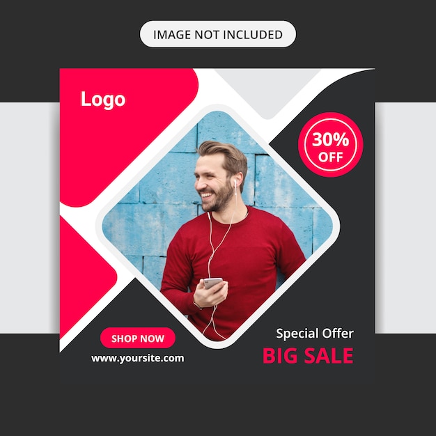 Special offer big sale social media insta post design