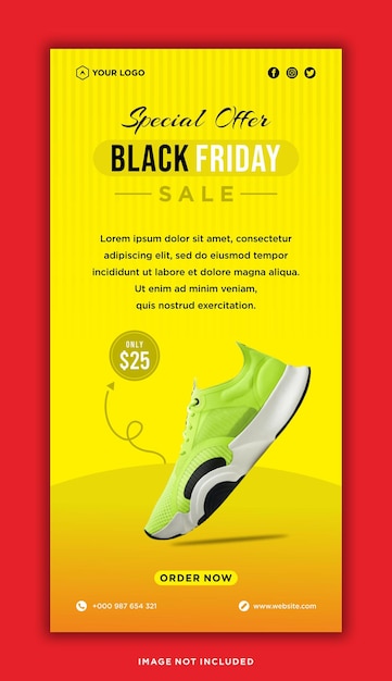 Vector special offer black friday banner template premium vector