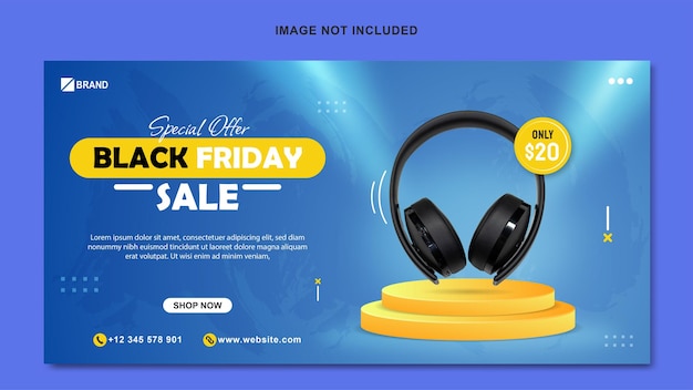 Vector special offer black friday banner template