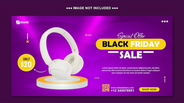 Vector special offer black friday banner template