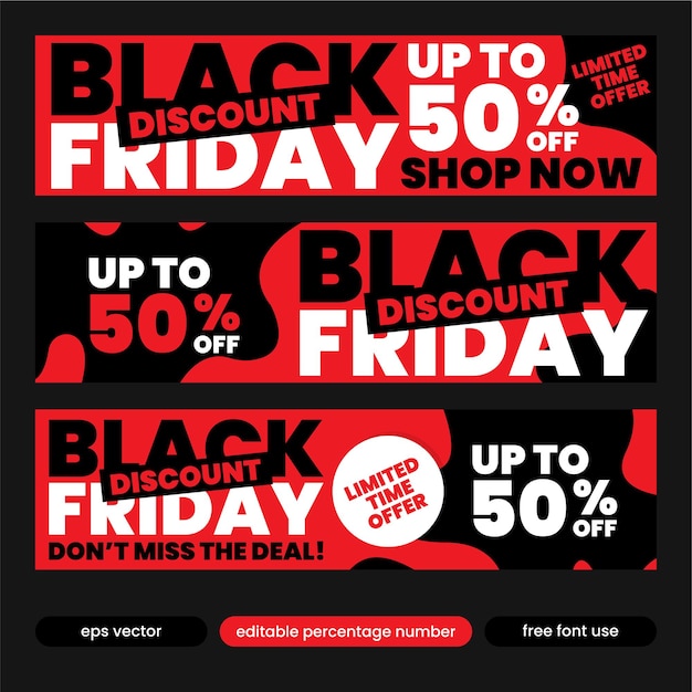 Special offer black friday banner template