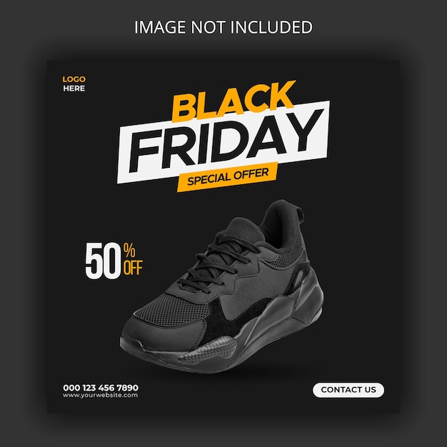 Special offer black friday social media banner template