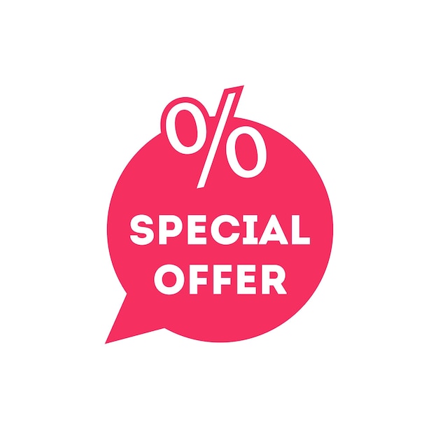 Special offer business bubble icon Clipart