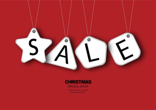 Special offer christmas sale banner free vector