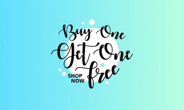 Special offer design with typography lettering on light blue background