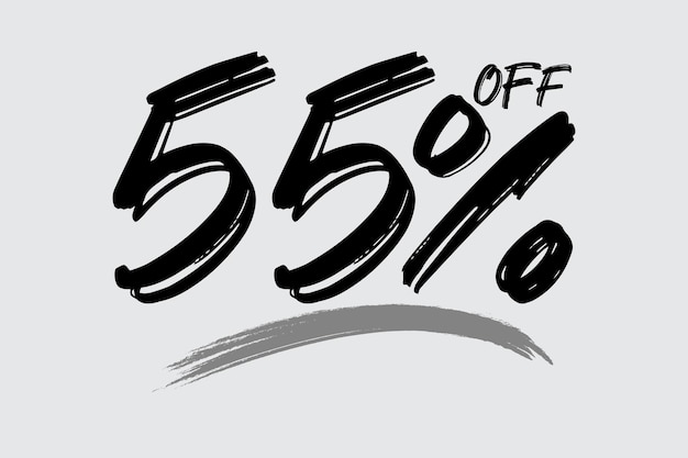 Special offer discount Hand drawn numbers of 55 percent OFF Black Friday Sale