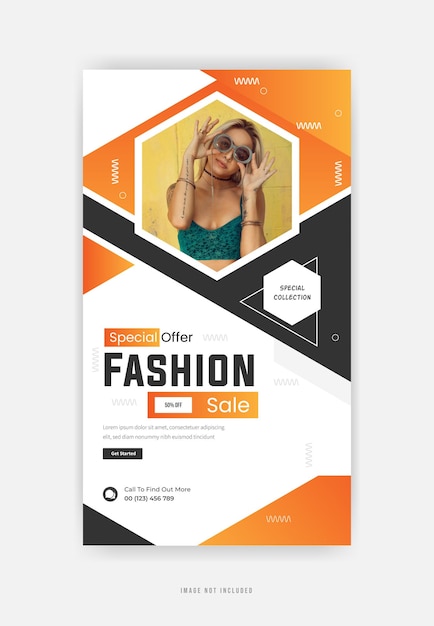 Vettore offerta speciale vendita moda instagram modello di storia design premium vettoriale