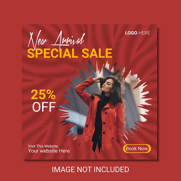 special offer fashion sale social media post design template