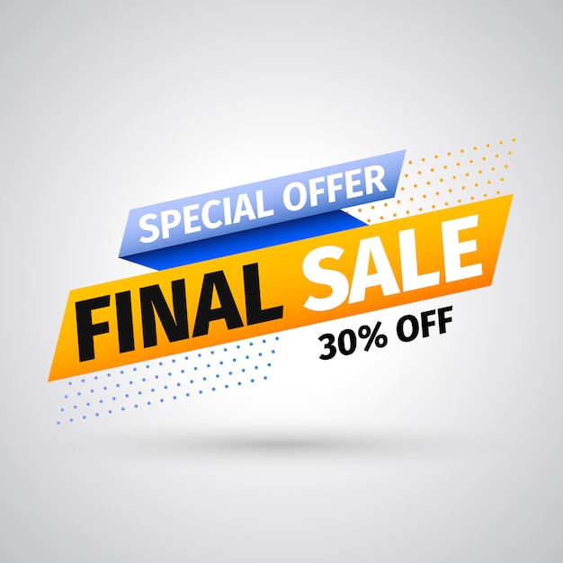 Special offer final sale banner.  illustration.