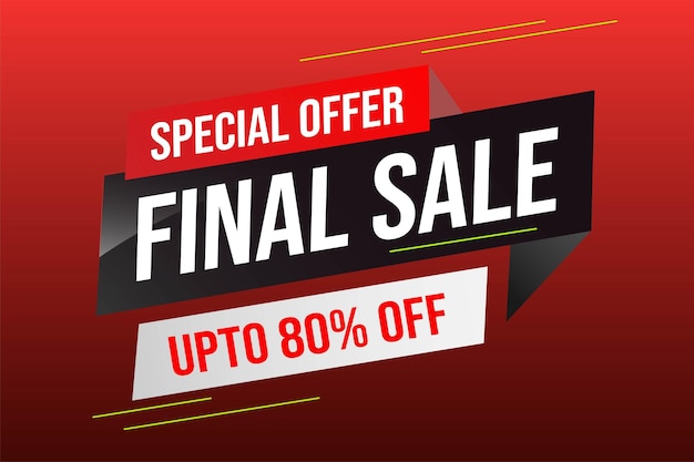 Special offer final sale tag Banner design template for marketing Special offer promotion or retai