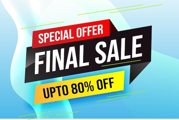 special offer final sale tag banner design template for marketing special offer promotion