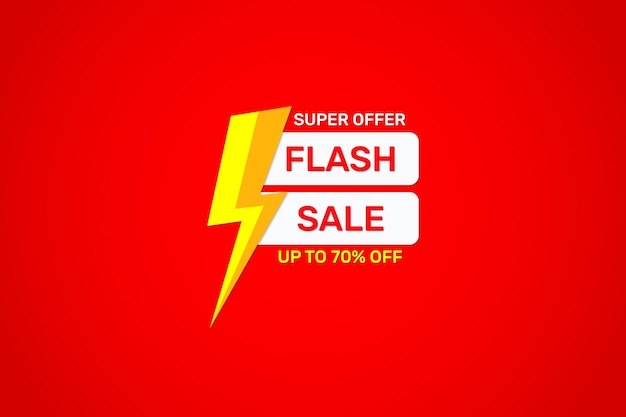 Special offer flash sale banner discount up to 70 percent off premium design