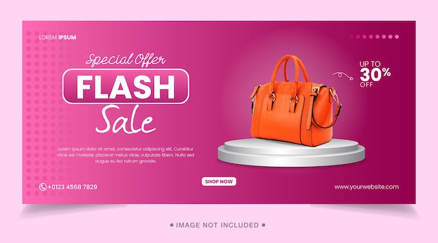 Special Offer Flash Sale banner or flayer template