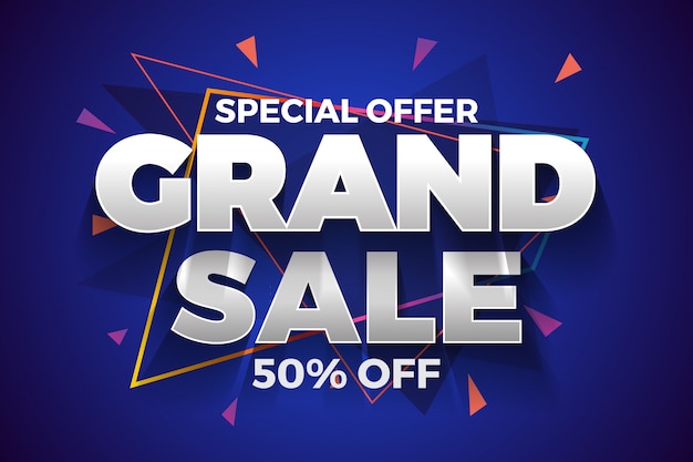 Special offer grand sale banner background