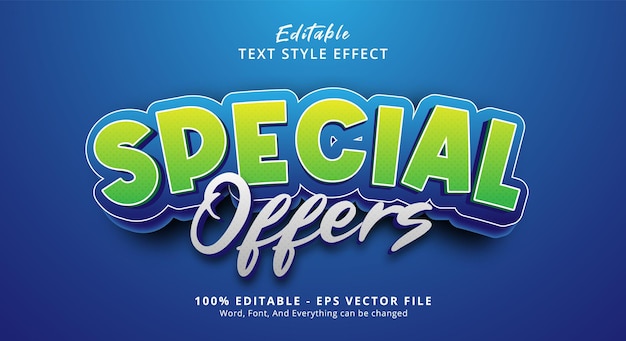 Special Offer on green color combination Editable Text Effect