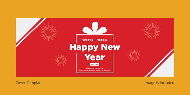 Special offer happy new year cover page design