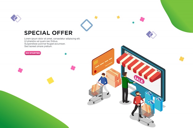 Vector special offer isometric design