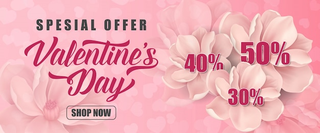 Special offer lettering for valentines day