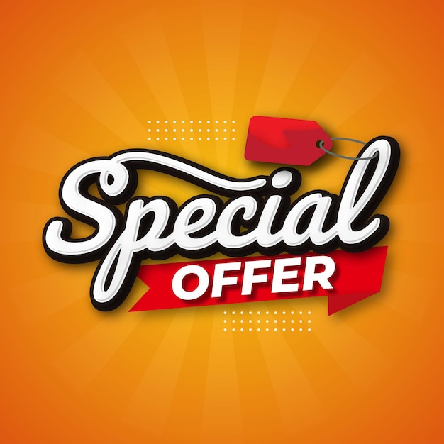 Vector special offer modern banner promotional template