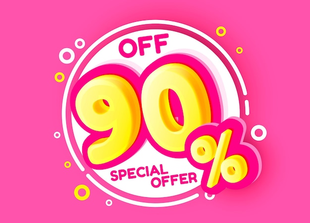 Special offer  off sale banner flyer retro label vector