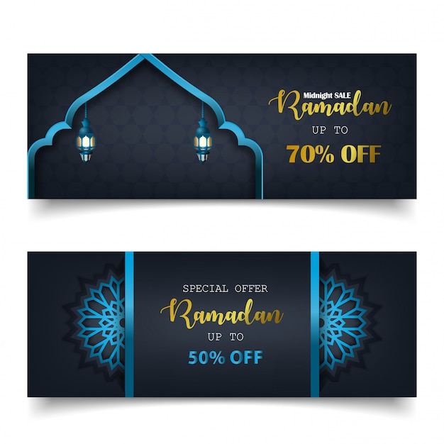 Offerta speciale ramadan sale islamic banner template