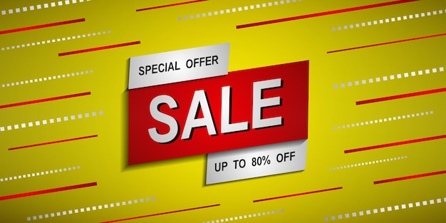 Special offer sale banner Vector illustration